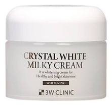 3W CLINIC Крем для лица осветляющий на основе молока Crystal White Milky Cream 50г