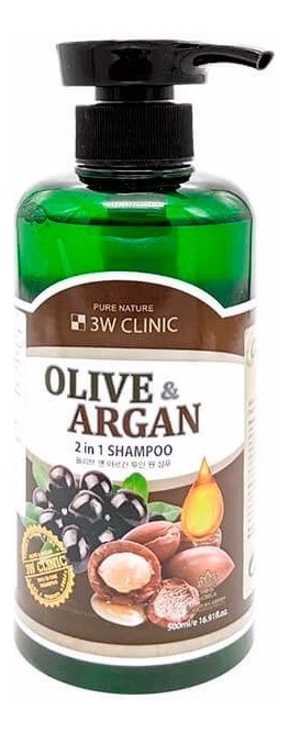 Шампунь для волос с маслом арганы и оливы Olive &amp; Argan 2 In 1 Shampoo: Шампунь 500мл