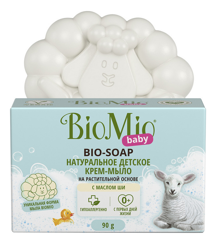 Натуральное детское крем-мыло с маслом ши Baby Bio-Soap 90г