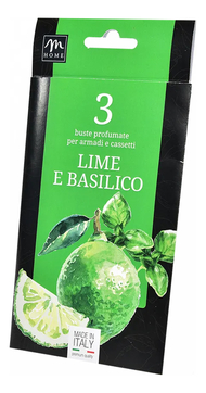 Ароматическое саше Lime E Basilico 3шт
