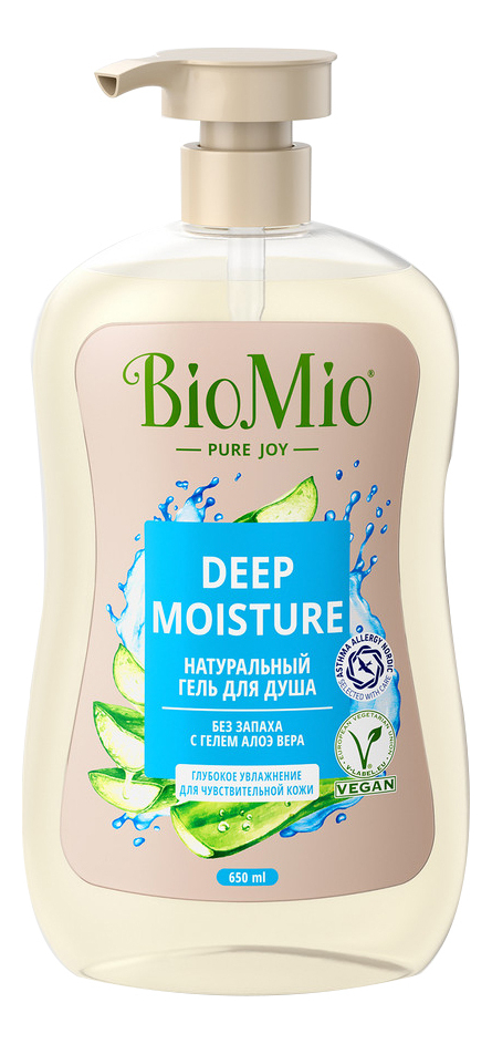 Натуральный гель для душа без запаха Deep Moisture 650мл