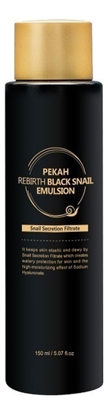 эмульсия с муцином черной улитки pekah rebirth black snail emulsion 150 мл Эмульсия для лица с муцином черной улитки Rebirth Black Snail Emulsion 150мл
