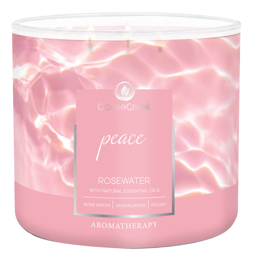 Ароматическая свеча Rosewater - Peace (Розовая вода): свеча 198г ароматическая свеча rosewater peace розовая вода свеча 198г