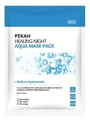 

Увлажняющая тканевая маска с гиалуроновой кислотой Healing Night Aqua Mask Pack 25мл: Маска 1шт, Увлажняющая тканевая маска с гиалуроновой кислотой Healing Night Aqua Mask Pack 25мл
