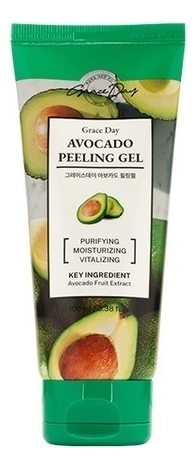 Отшелушивающий гель для лица с экстрактом авокадо Avocado Peeling Gel 100мл крем для эксфолиации и пилинга farmstay гель для лица отшелушивающий с экстрактом авокадо real avocado tea deep clear peeling gel