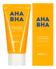 Nextbeau Крем для проблемной кожи лица с кислотами Wish Planner AHA BHA Cream 80мл
