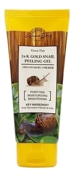 Отшелушивающий гель для лица с муцином улитки 24k Gold Snail Peeling Gel 100мл