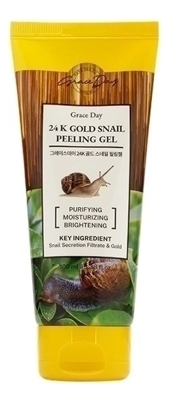 

Отшелушивающий гель для лица с муцином улитки 24k Gold Snail Peeling Gel 100мл