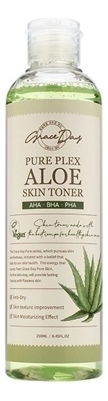 Успокаивающий тонер с экстрактом алоэ вера и кислотами Pure Plex Aloe Skin Toner 250мл