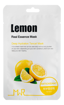 Тканевая маска для лица с экстрактом лимона MWR Lemon Real Essence Mask 25г