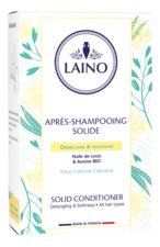 Laino Твердый кондиционер для волос Apres-Shampooing Solide 60г (овес, кокосовое масло)