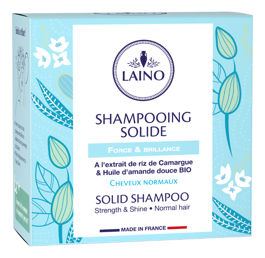 

Твердый шампунь для волос Shampooing Solide 60г (красный рис, миндальное масло)