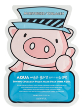 EUNYUL Тканевая маска для лица с гиалуроновой кислотой Collagen Piggy Mask Pack With Aqua 23мл