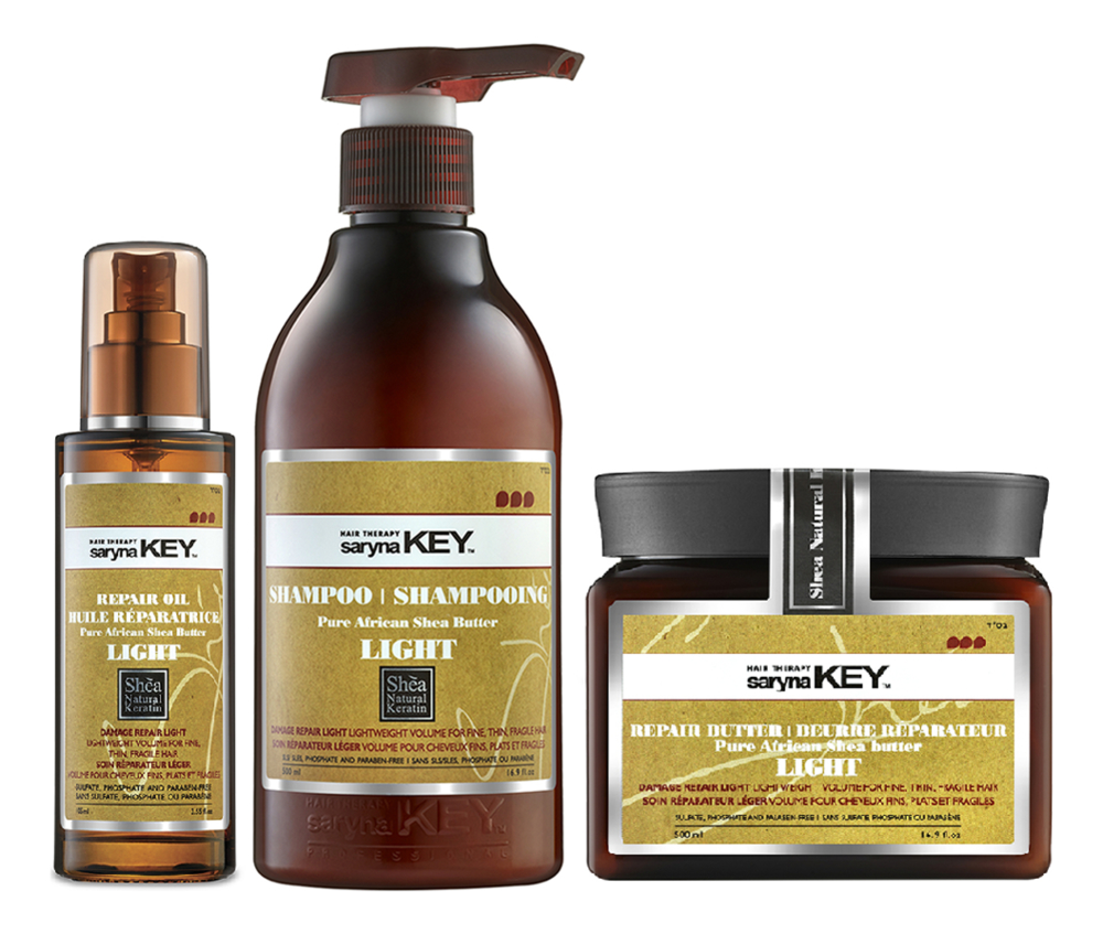 

Набор для волос с африканским маслом ши Damage Repair Light Pure African Shea Butter (шампунь 500мл + маска 500мл + масло 105мл)