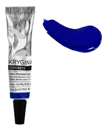 Многофункциональный высокопигментированный крем для макияжа Concrete 4, 5мл: Electric Blue, Krygina Cosmetics  - Купить
