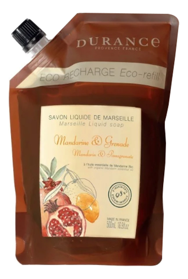 Жидкое мыло Savon Liquide Mandarine  Grenade (Мандарин и гранат): мыло 500мл запаска