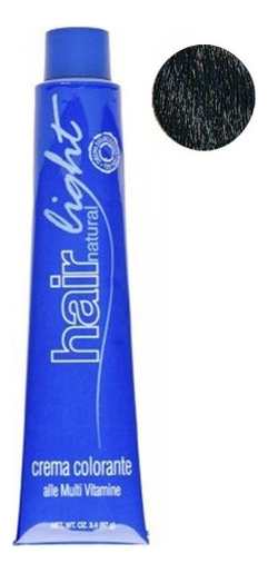 

Стойкая крем-краска для волос Hair Light Crema Colorante 100мл: 1.10 Иссиня-черный, Стойкая крем-краска для волос Hair Light Crema Colorante 100мл