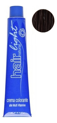 

Стойкая крем-краска для волос Hair Light Crema Colorante 100мл: 5.03 Светло-каштановый натуральный яркий, Стойкая крем-краска для волос Hair Light Crema Colorante 100мл