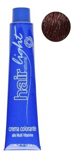 

Стойкая крем-краска для волос Hair Light Crema Colorante 100мл: 5.56 Светло-каштановый красный венецианский, Стойкая крем-краска для волос Hair Light Crema Colorante 100мл