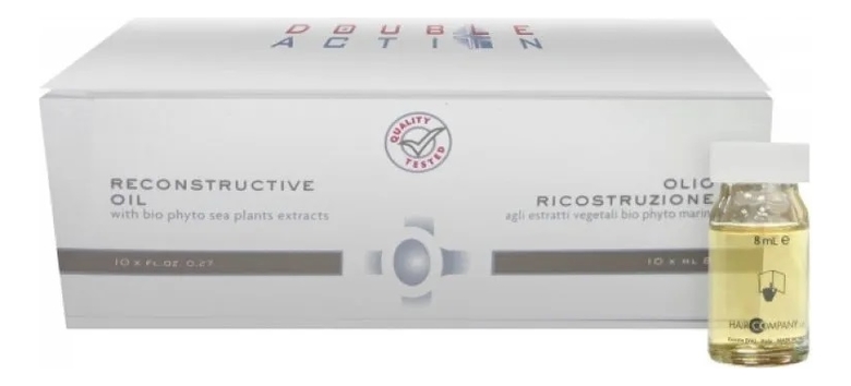 

Восстанавливающее масло для волос Double Action Olio Ricostruzione 10*10мл