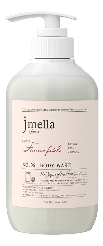 Парфюмерный гель для душа Favorite Femme Fatale Body Wash No2 500мл (личи, лилия, ваниль): Гель 500мл