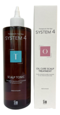 Sim Sensitive Программа для стимуляции роста волос System 4 (терапевтический тоник Scalp Tonic T 500мл + терапевтическая маска Oil Cure Scalp Treatment O 150мл)