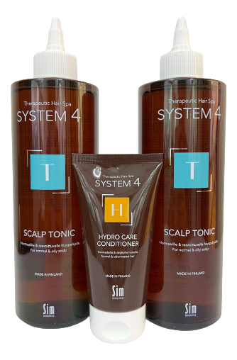 

Набор для роста и питания волос System 4 (терапевтический тоник Scalp Tonic T 2*500мл + терапевтический кондиционер Hydro Care Conditioner H 75мл)