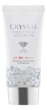 3W CLINIC Солнцезащитный крем для лица с молочным протеином Crystal White Milky Sun Cream SPF50+ PA+++ 50мл