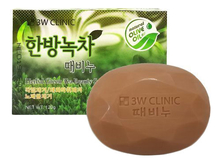 3W CLINIC Мыло для лица и тела с экстрактом зеленого чая Herbal Green Tea Beauty Soap 120г