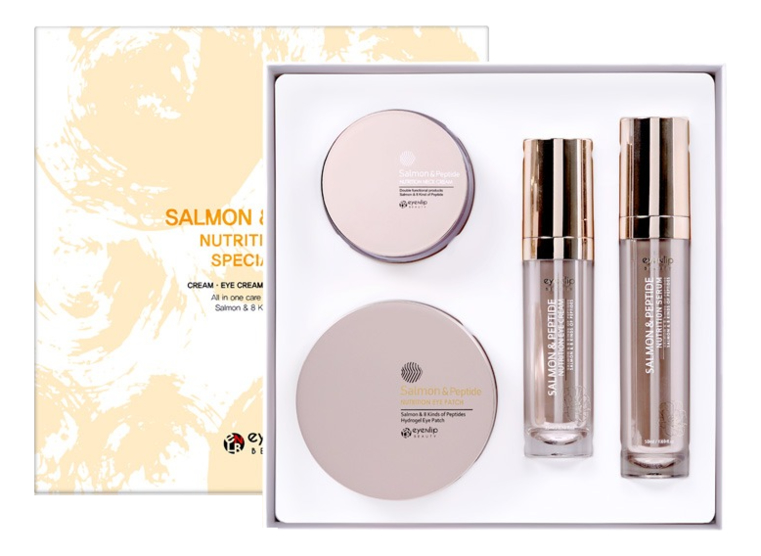 

Набор для лица с пептидами Salmon & Peptide Nutrition (крем 50мл + крем для кожи вокруг глаз 35мл + сыворотка 50мл + патчи 90г)