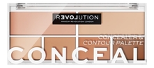 Relove by Revolution Палетка консилеров для макияжа Conceal Me Palette 2,8г+1,4г