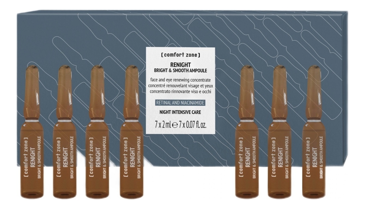 

Ночной осветляющий концентрат для лица и кожи вокруг глаз Renight Bright & Smooth Ampoule 7*2мл