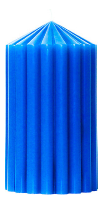 цена Свеча декоративная фактурная Синяя: свеча 380г