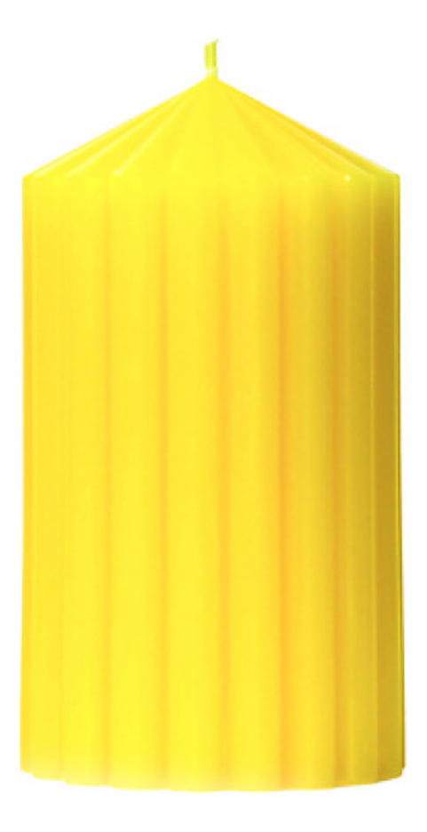 цена Свеча декоративная фактурная Желтая: свеча 380г