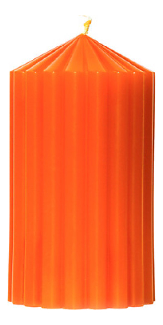 цена Свеча декоративная фактурная Оранжевая: свеча 380г
