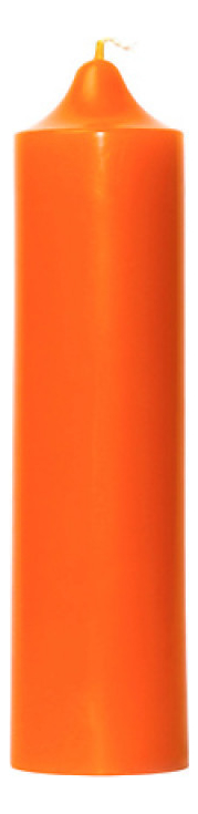 Свеча декоративная гладкая Оранжевая: свеча 140г