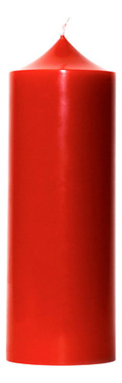 Свеча декоративная гладкая Красная: свеча 400г