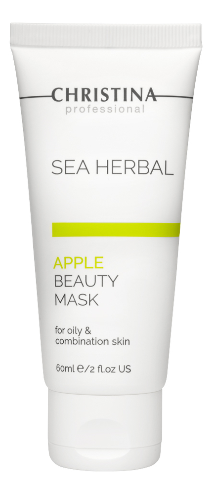 Маска для лица на основе морских трав Яблоко Sea Herbal Beauty Mask Apple: Маска 60мл маска красоты на основе морских трав для нормальной кожи клубника christina sea herbal beauty mask strawberry 60 мл