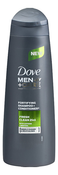Укрепляющий шампунь-кондиционер для волос Свежесть ментола Men + Care: Шампунь-кондиционер 250мл