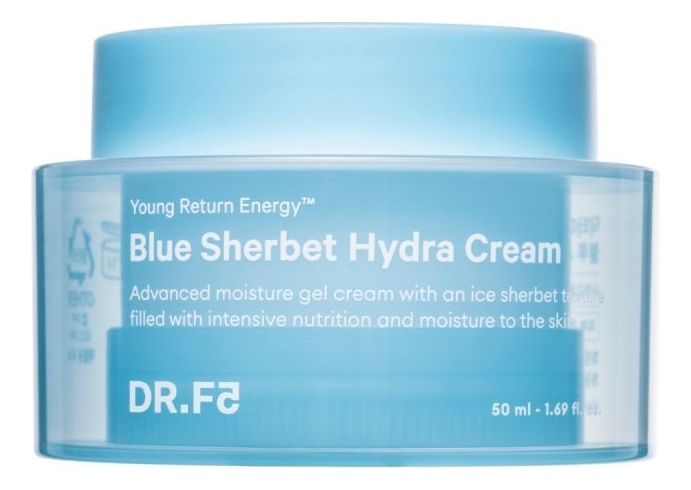 Крем-щербет для интенсивного увлажнения Blue Sherbet Hydra Cream 50мл крем для лица dr f5 крем щербет для интенсивного увлажнения мини