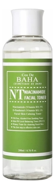 Тонер для проблемной кожи лица с ниацинамидом Niacinamide Facial Toner 200мл тонер с ниацинамидом для улучшения тона кожи niacinamide toner