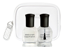 Deborah Lippmann Набор для ногтей Gel Lab Mini 2*8мл (базовое покрытие Base Coat + верхнее покрытие Top Coat + косметичка)