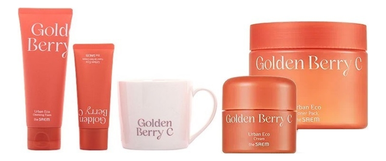 

Набор против морщин и пигментации Urban Eco Golden Berry Lucky C (крем 50мл + тонер-пэд 230мл + пенка 100мл + солнцезащитный крем 35г + кружка 320мл)