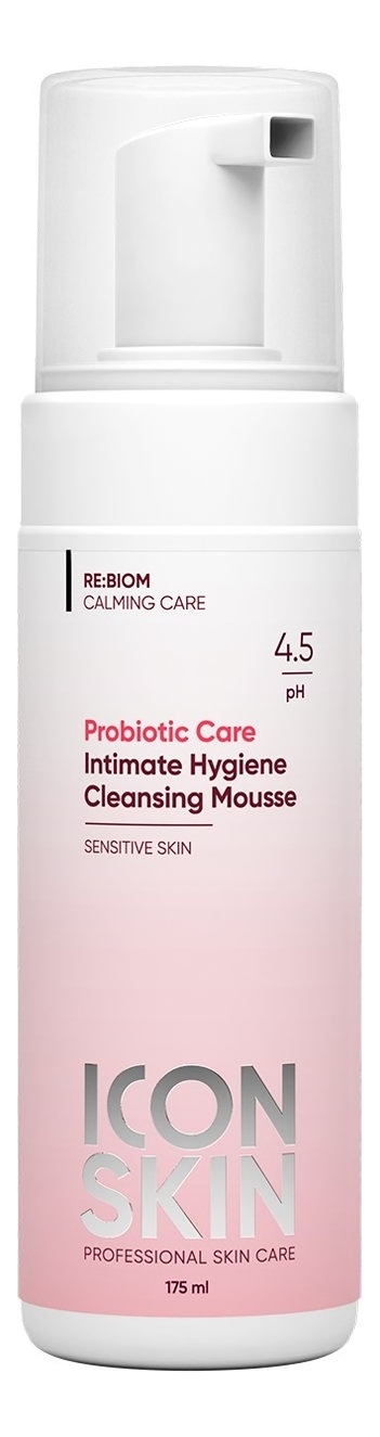 Мусс для интимной гигиены Re:Biom Probiotic Care 175мл мусс для интимной гигиены icon skin probiotic care 175 мл