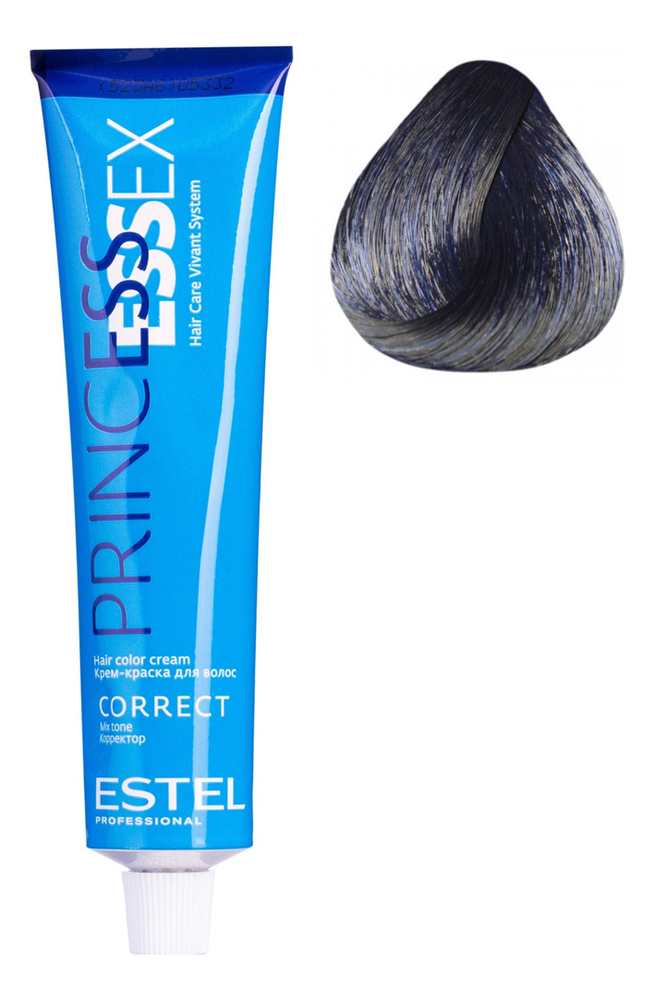 Крем-краска для волос Princess Essex Correct 60мл: 0/11 Cиний крем краска для волос princess essex correct 60мл 0 77 коричневый