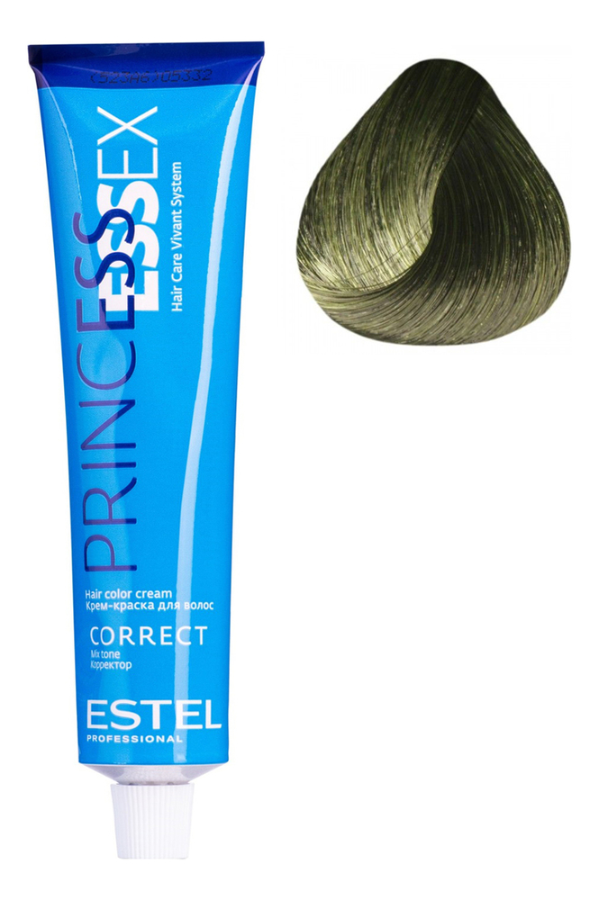 Крем-краска для волос Princess Essex Correct 60мл: 0/22 Зеленый краска для волос princess essex 0 11 correct синий
