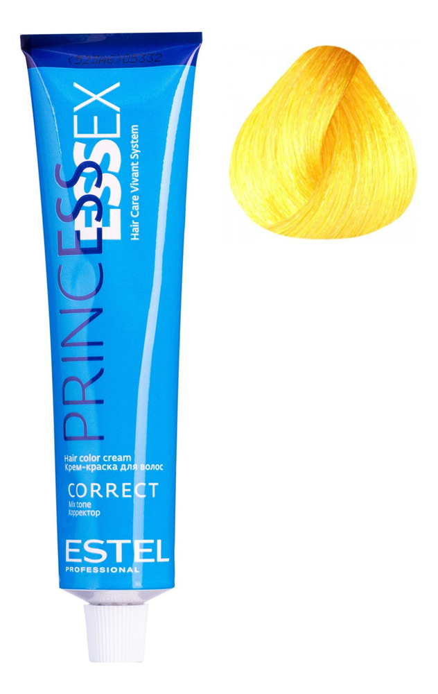 Крем-краска для волос Princess Essex Correct 60мл: 0/33 Желтый краска для волос princess essex 0 33 correct желтый