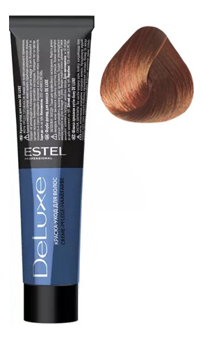 Краска-уход для волос De Luxe 60мл: 5/45 Светлый шатен медно-красный