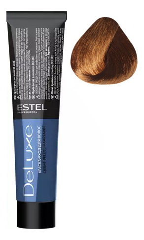 

Краска-уход для волос De Luxe 60мл: 6/43 Темно-русый медно-золотистый, Краска-уход для волос De Luxe 60мл