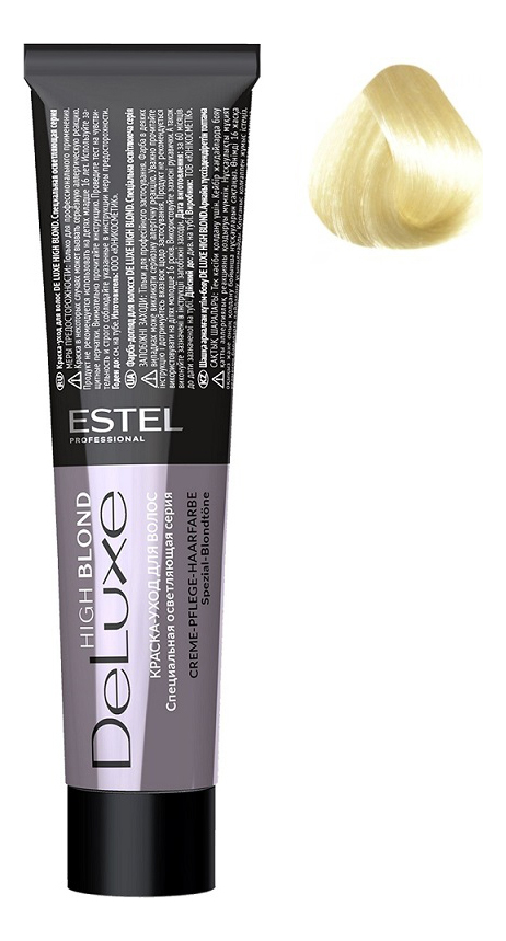 

Краска-уход для волос De Luxe High Blond 60мл: 100 Натуральный блондин ультра, Краска-уход для волос De Luxe High Blond 60мл
